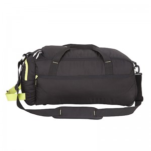 Duffel Bag Black Yellow Wheelers Style