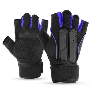 Gym Gloves Black-Blue